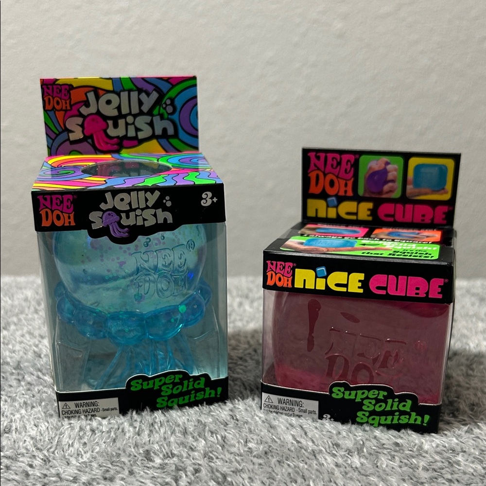 Nee Doh Jelly Squish and Nice Cube Set